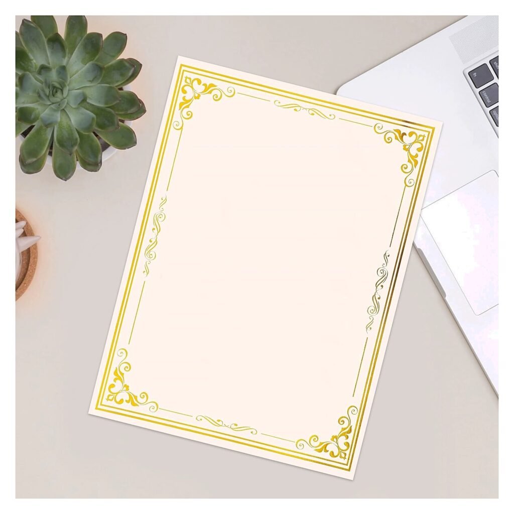 8.5x11 Blank Stationery Item for School Office Event and Retail Use