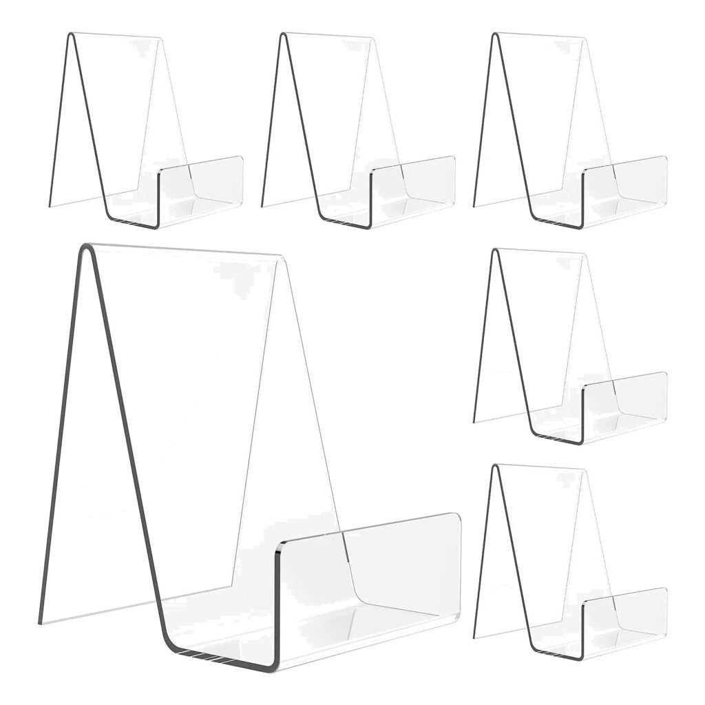 Acrylic Clear Display Bookends Book Rack for School Office Event and Retail Use