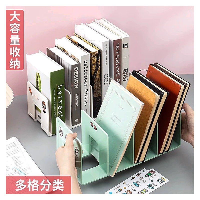 Blue Desktop Storage Bookends for School Office Event and Retail Use