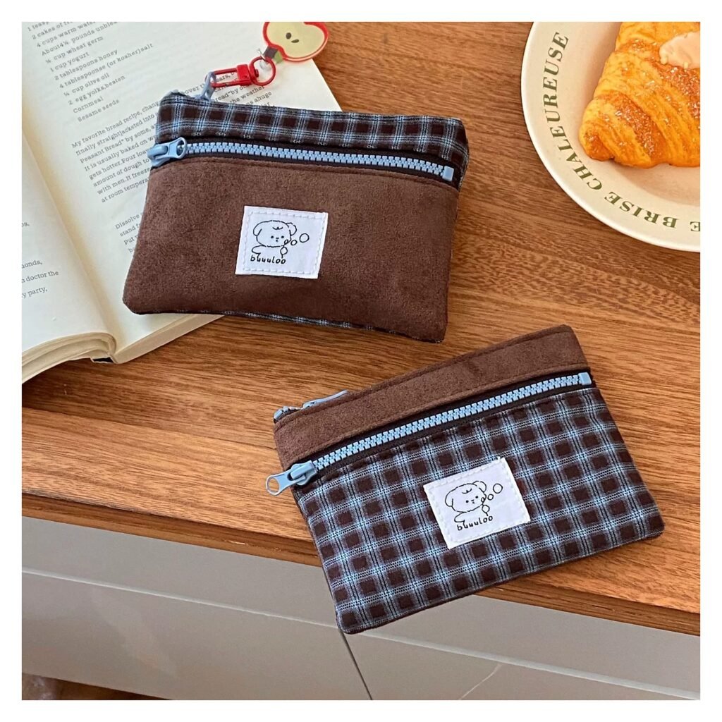 Brown Vintage Storage Card Holder Wallet Case for School Office Event and Retail Use