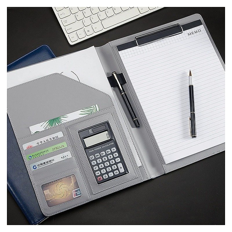 Custom Logo A4 Leather Business Document Folder for School Office Event and Retail Use