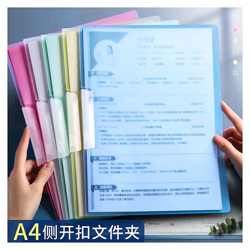 Custom Logo A4 Plastic Clear Document Folder for School Office Event and Retail Use