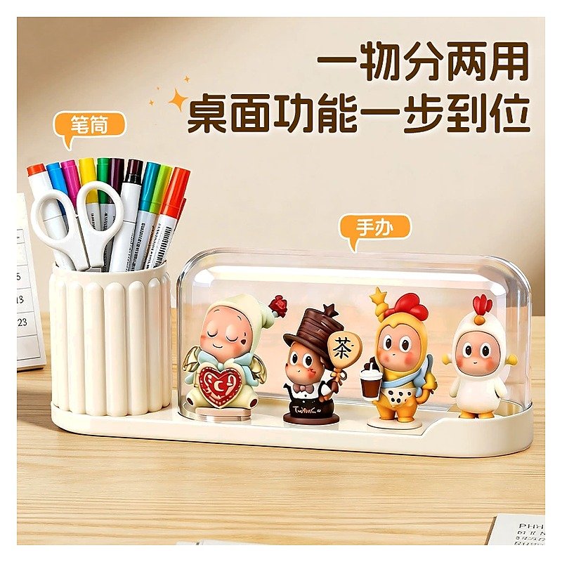 Custom Logo Clear Display Pen Holder for School Office Event and Retail Use
