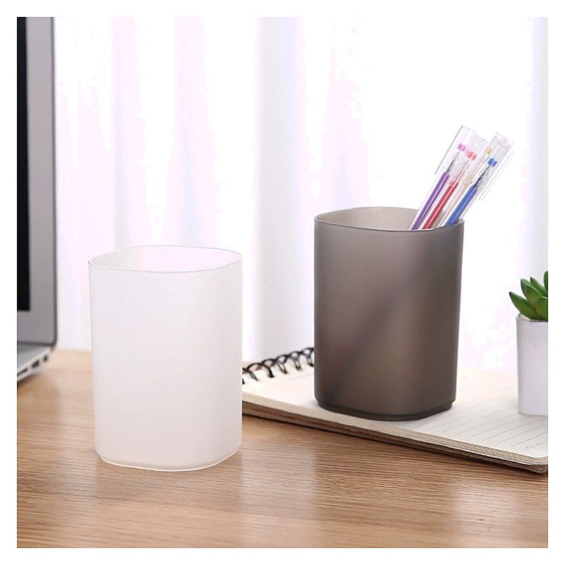 Custom Logo Minimalist Clear Desk Pen Holder Organizer for School Office Event and Retail Use