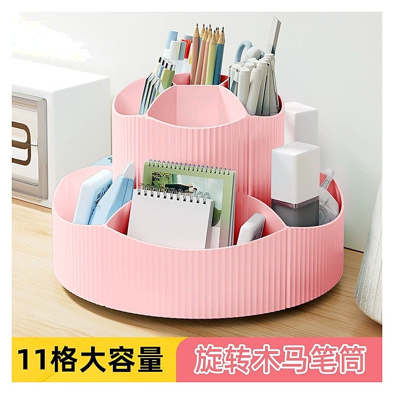 Custom Logo Plastic Cute Desktop Desk Pen Holder Organizer for School Office Event and