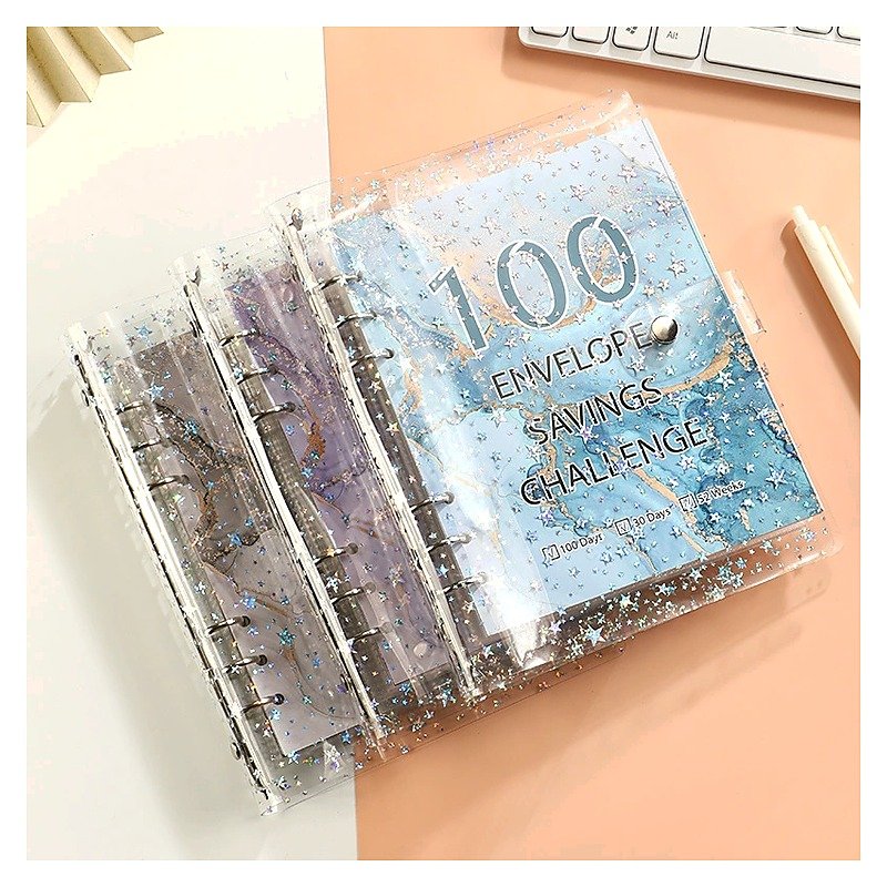 Custom Logo Plastic Loose-leaf PVC Cash Budget Wallet Organizer for School Office Event and