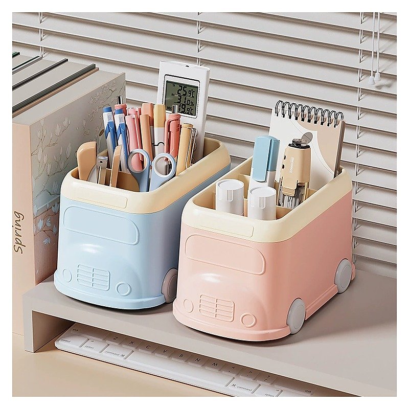 Custom Logo Plastic Minimalist Cute Desk Pen Holder Organizer for School Office Event and