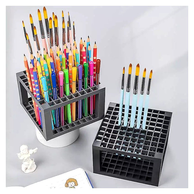 Custom Logo Plastic Storage Desk Pen Holder Organizer for School Office Event and Retail Use