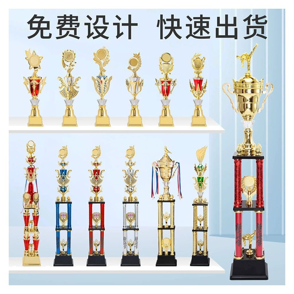 Custom Logo Plastic Trophy for School Office Event and Retail Use