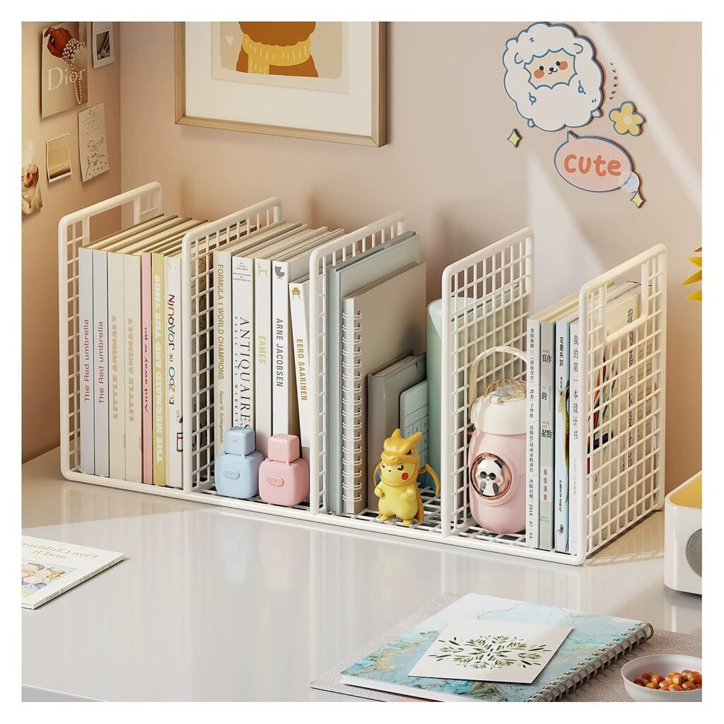 White Desktop Storage Bookends for School Office Event and Retail Use