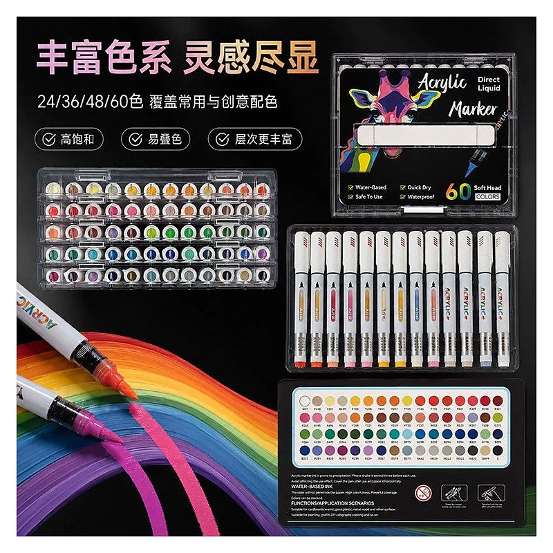 Acrylic Marker Pen for School Office Event and Gift Use
