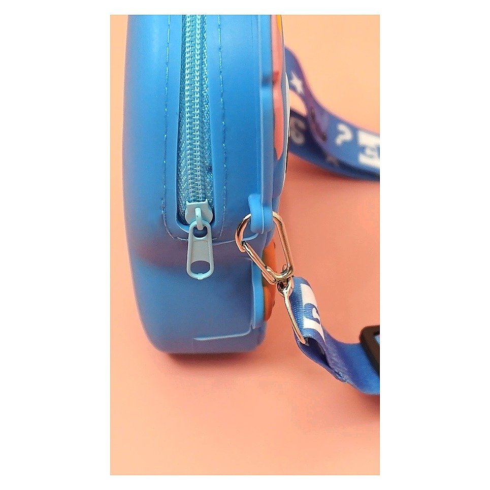 Blue Silicone Cartoon Kids Coin Wallet for School Office Event and Retail Use