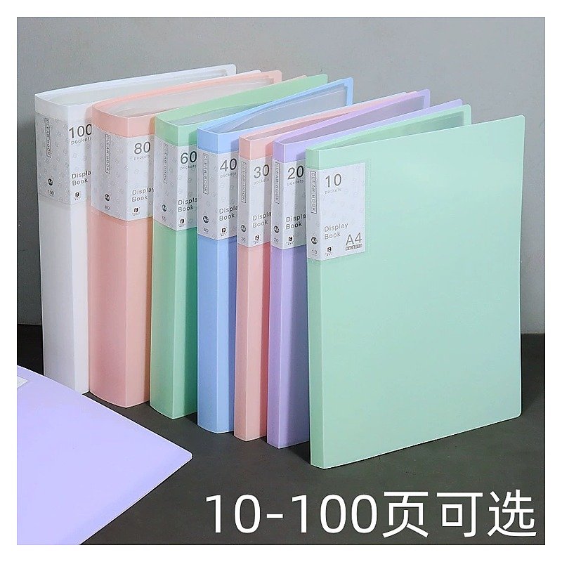 Custom Logo A4 Loose-leaf Document Folder for School Office Event and Retail Use Clear