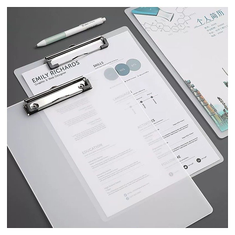 Custom Logo A4 Plastic Clear Document Folder for School Office Event and Retail Use Edition ED