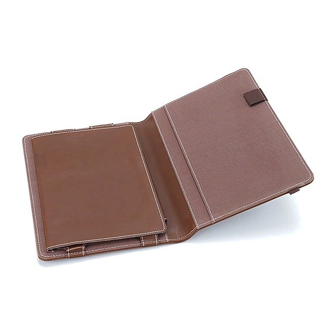 Custom Logo A4 PU Leather Business Document Folder for School Office Event and Retail Use