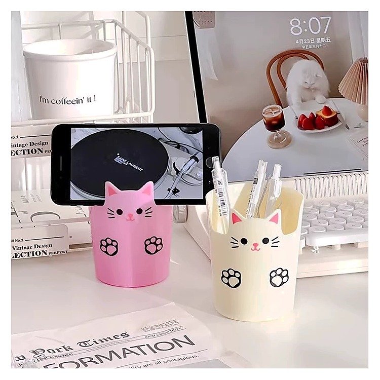 Custom Logo Plastic Cartoon Pen Holder for School Office Event and Retail Use