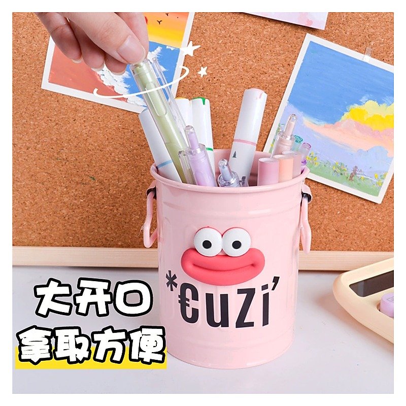 Custom Logo Plastic Cute Cartoon Desk Pen Holder Organizer for Holiday School Office and