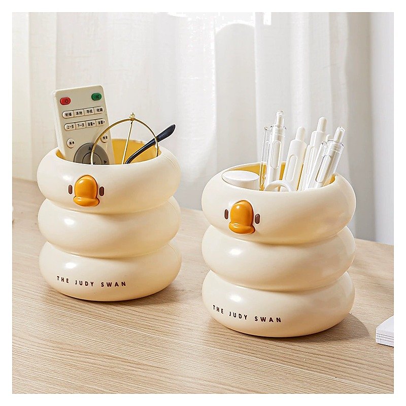 Custom Logo Plastic Desktop Storage Desk Pen Holder Organizer for School Office Edition KG