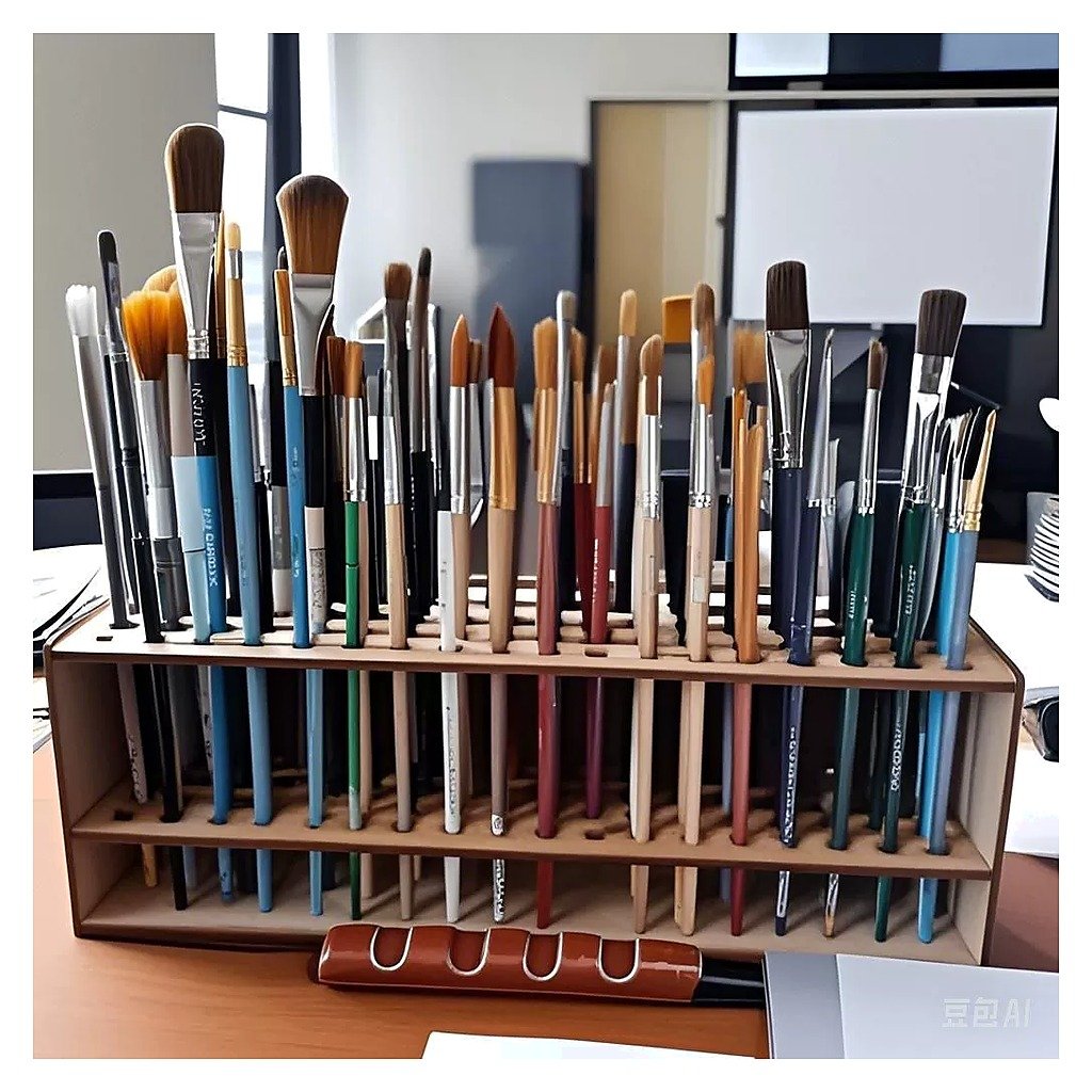 Custom Logo Wood Storage Desk Pen Holder Organizer for School Office Event and Retail Use
