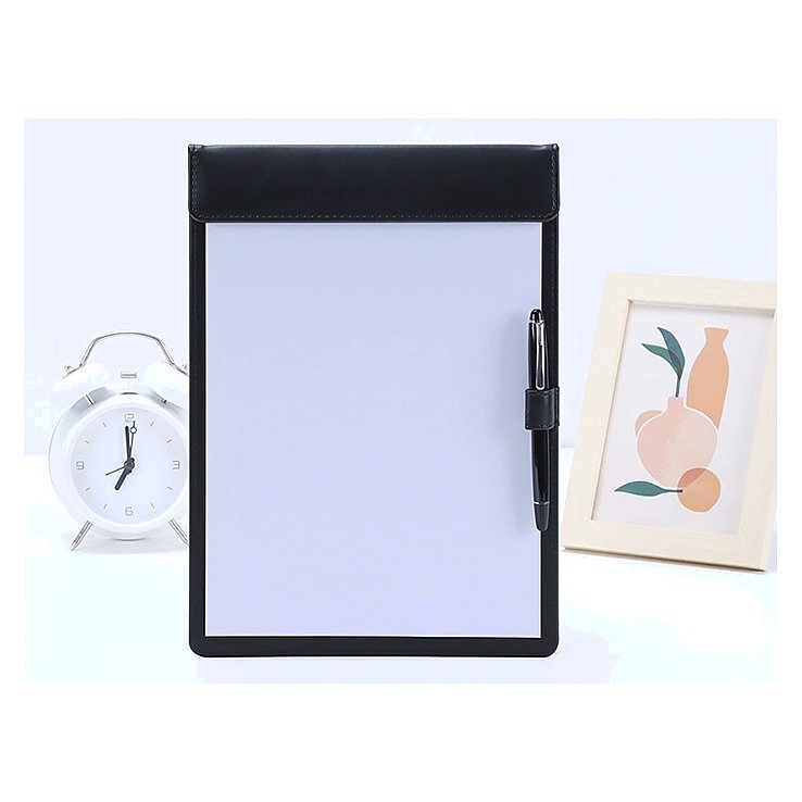 Custom Logo A4 Leather Magnetic Document Folder for School Office Event and Retail Use