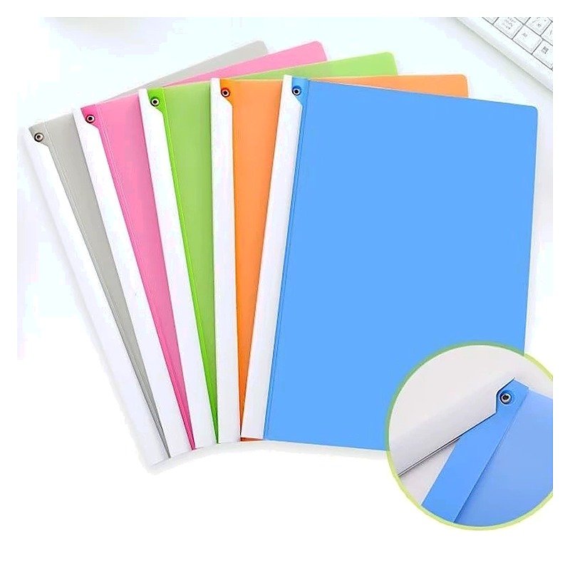 Custom Logo A4 Plastic Loose-leaf Document Folder for School Office Event and Retail Use