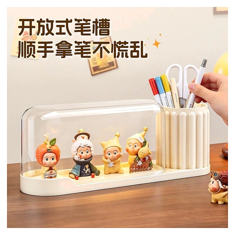 Custom Logo Clear Display Pen Holder for School Office Event and Retail Use