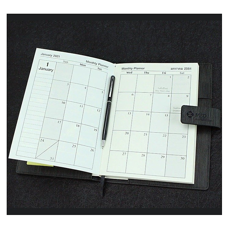 Custom Logo Loose-leaf Business Locking Journal for Gift School and Office Use