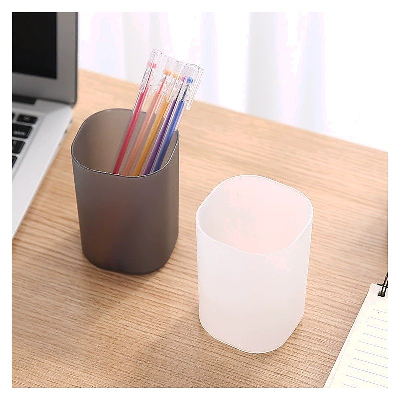 Custom Logo Minimalist Clear Desk Pen Holder Organizer for School Office Event and Retail Use