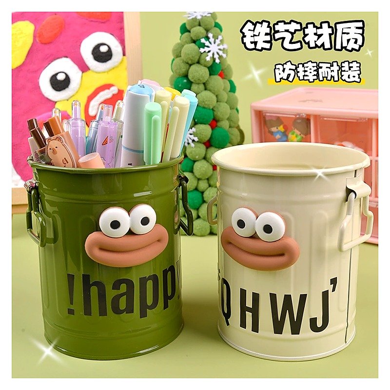Custom Logo Plastic Cute Cartoon Desk Pen Holder Organizer for Holiday School Office and