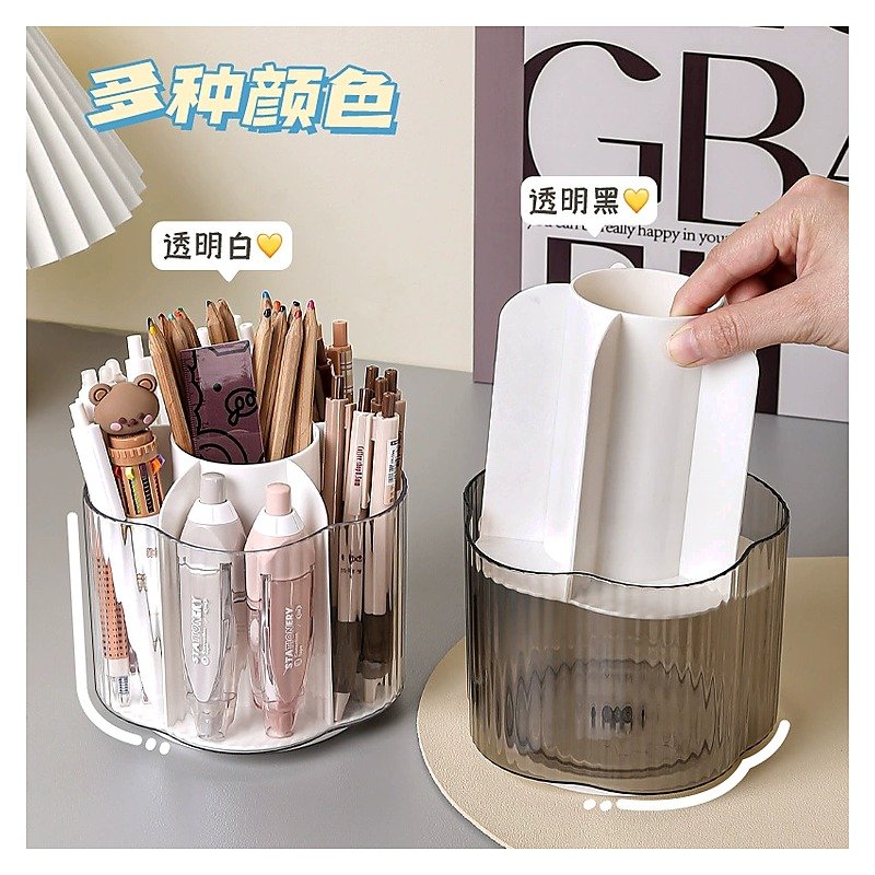 Custom Logo Plastic Desktop Storage Desk Pen Holder Organizer for School Office Edition JM