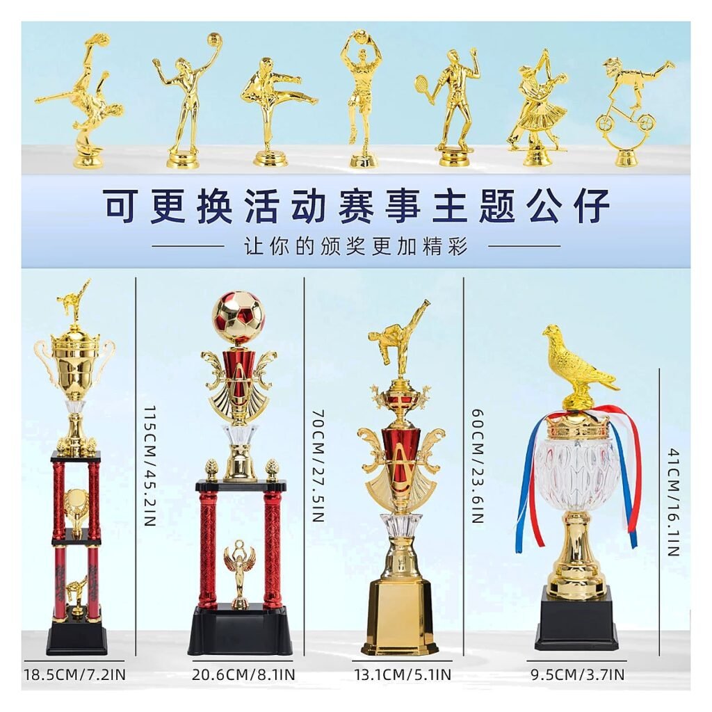 Custom Logo Plastic Trophy for School Office Event and Retail Use