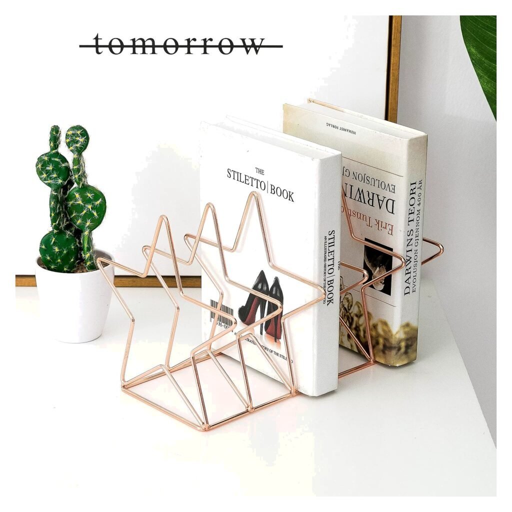 Metal Minimalist Desktop Bookends for School Office Event and Retail Use