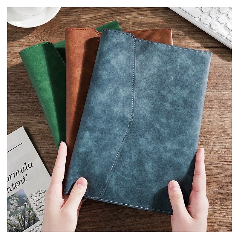 A4 Leather Business Document Folder for School Office Event and Retail Use