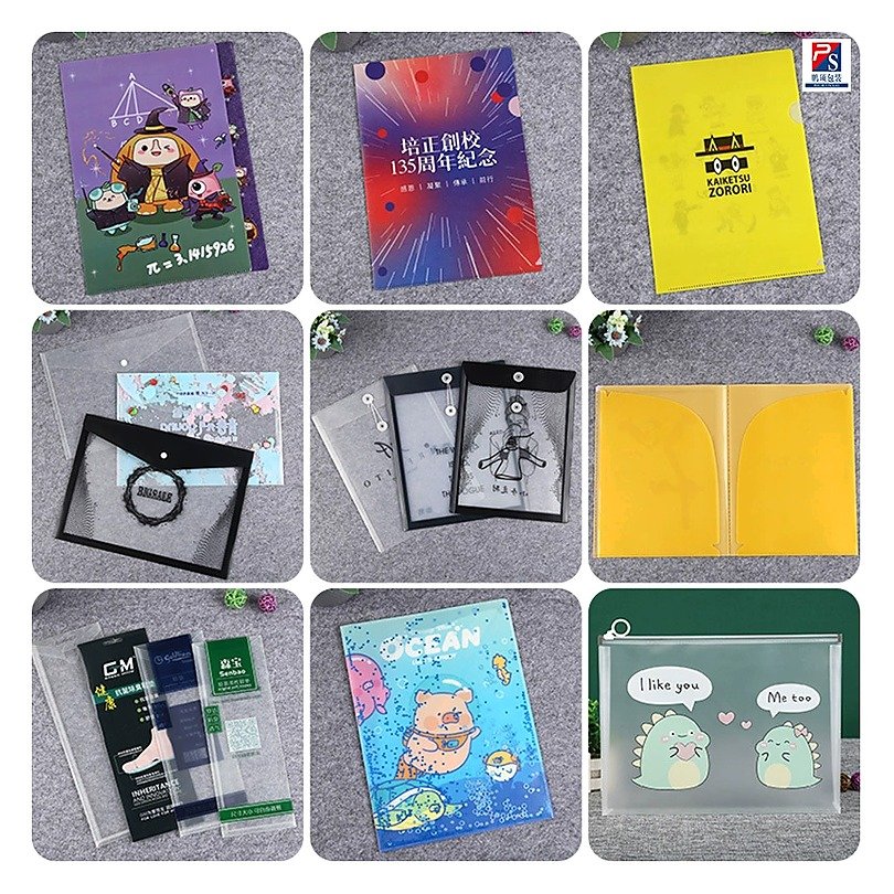A4 Plastic Cartoon Document Folder for School Office Event and Retail Use