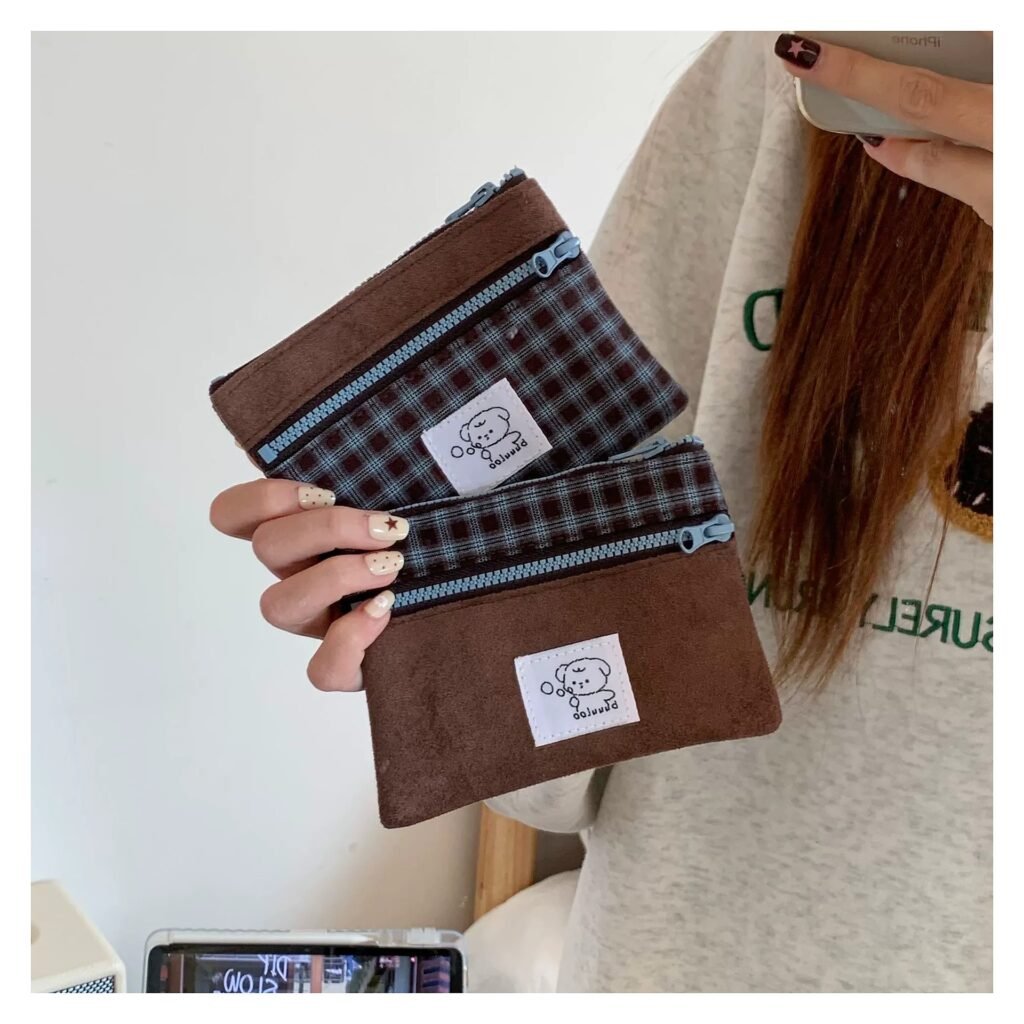 Brown Vintage Storage Card Holder Wallet Case for School Office Event and Retail Use