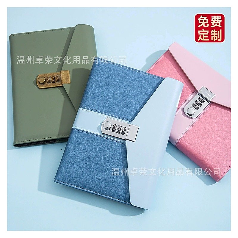 Custom A5 Minimalist Business Locking Journal for Gift School and Office Use