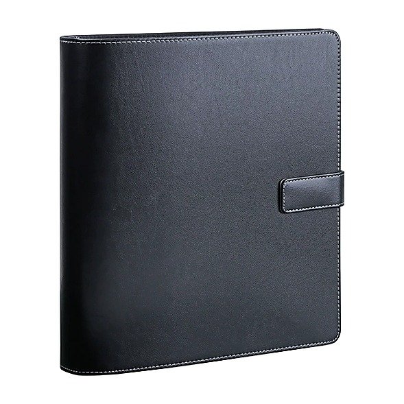 Custom Logo A4 PU Leather Loose-leaf Document Folder for School Office Event and Retail Use