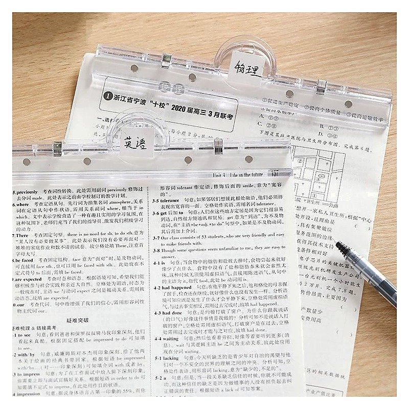 Custom Logo Clear Magnetic Transparent Folder for School Office Event and Retail Use