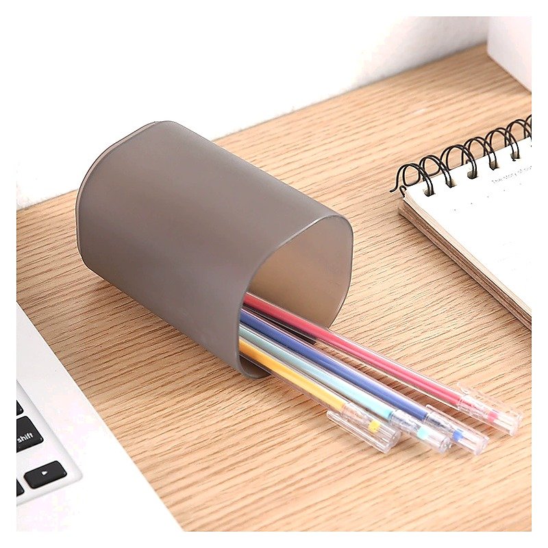 Custom Logo Minimalist Clear Desk Pen Holder Organizer for School Office Event and Retail Use