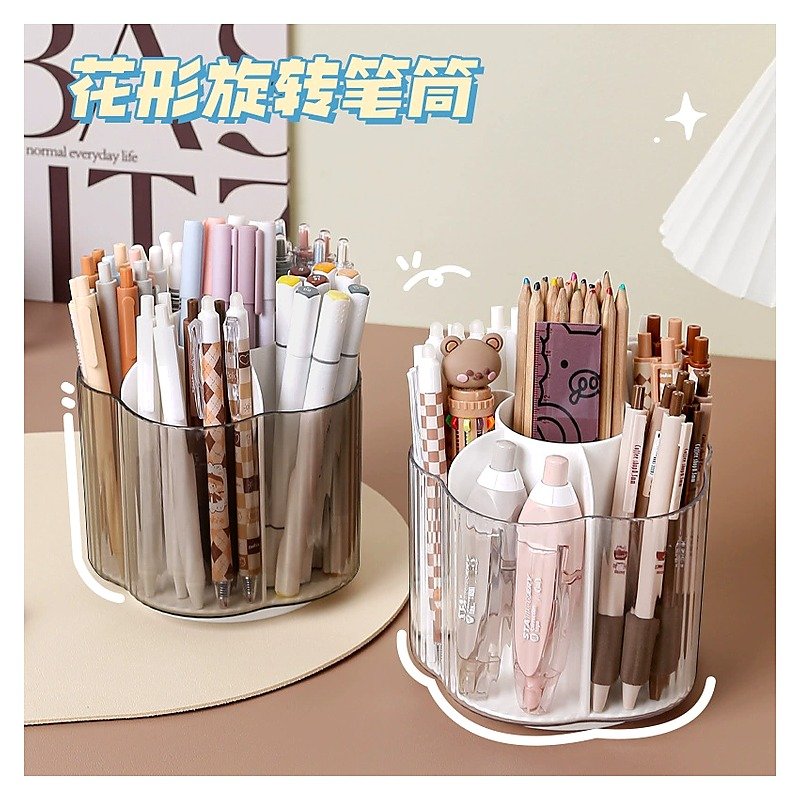 Custom Logo Plastic Desktop Storage Desk Pen Holder Organizer for School Office Edition JM