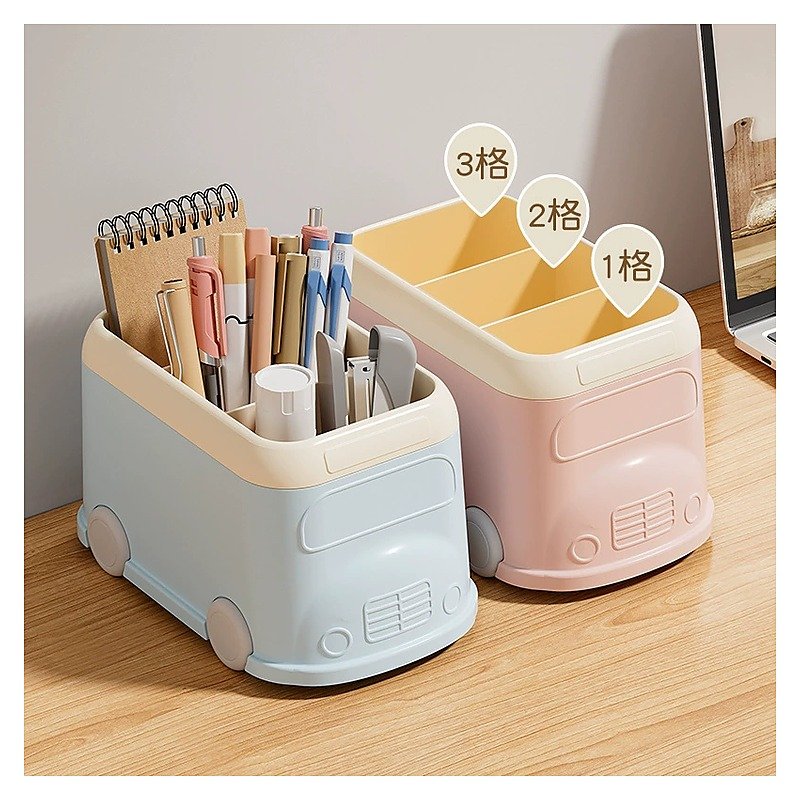 Custom Logo Plastic Minimalist Cute Desk Pen Holder Organizer for School Office Event and