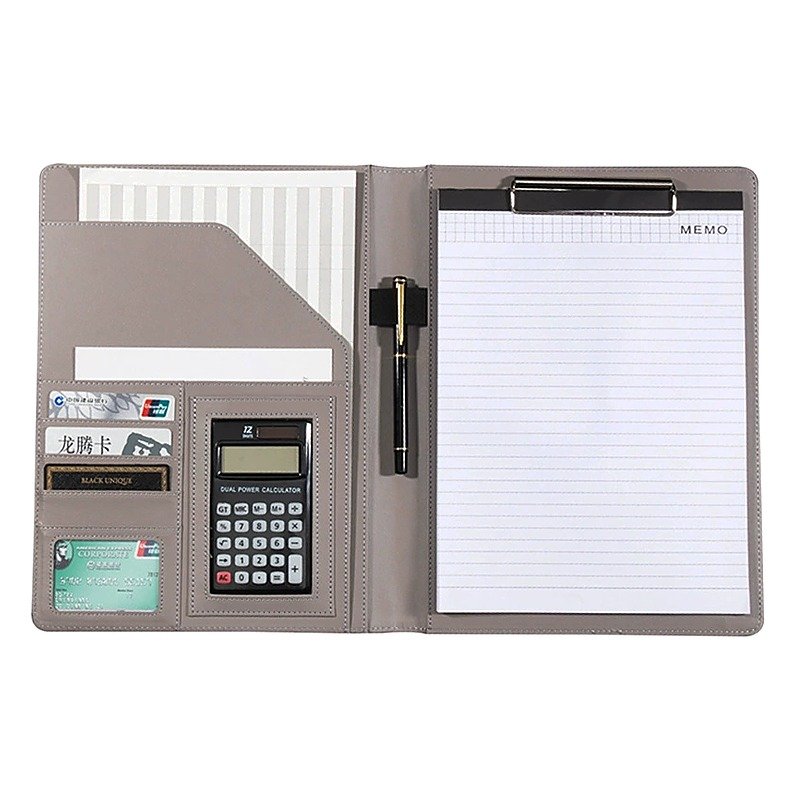 Custom Logo A4 Leather Business Document Folder for School Office Event and Retail Use