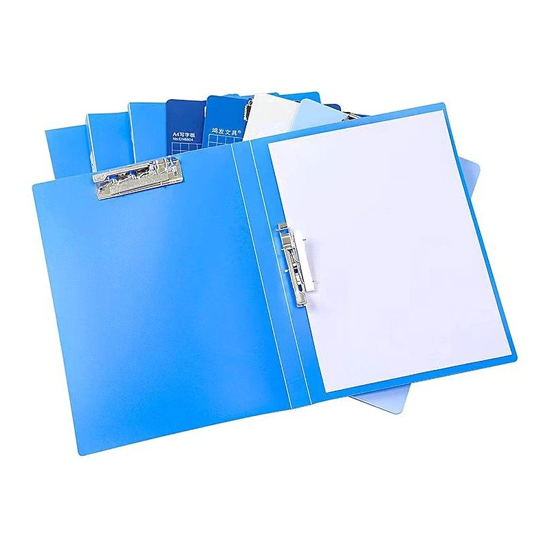 Custom Logo A4 Plastic Storage Clipboard Folder Portfolio for School Office Event and Blue