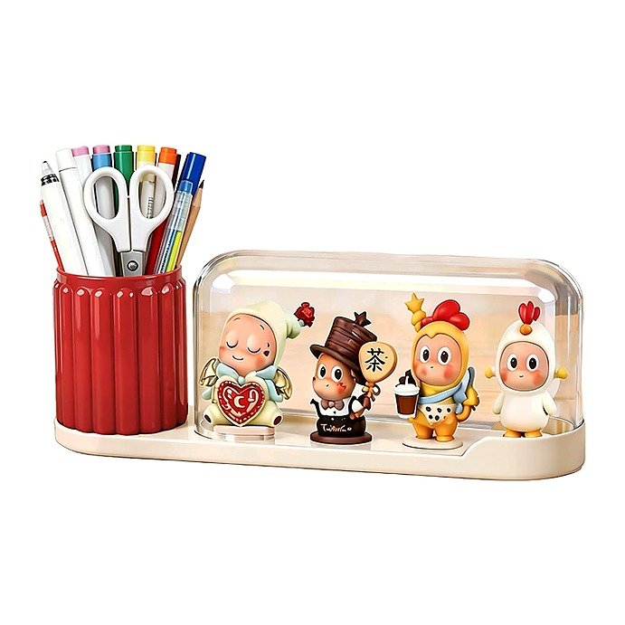 Custom Logo Clear Display Pen Holder for School Office Event and Retail Use