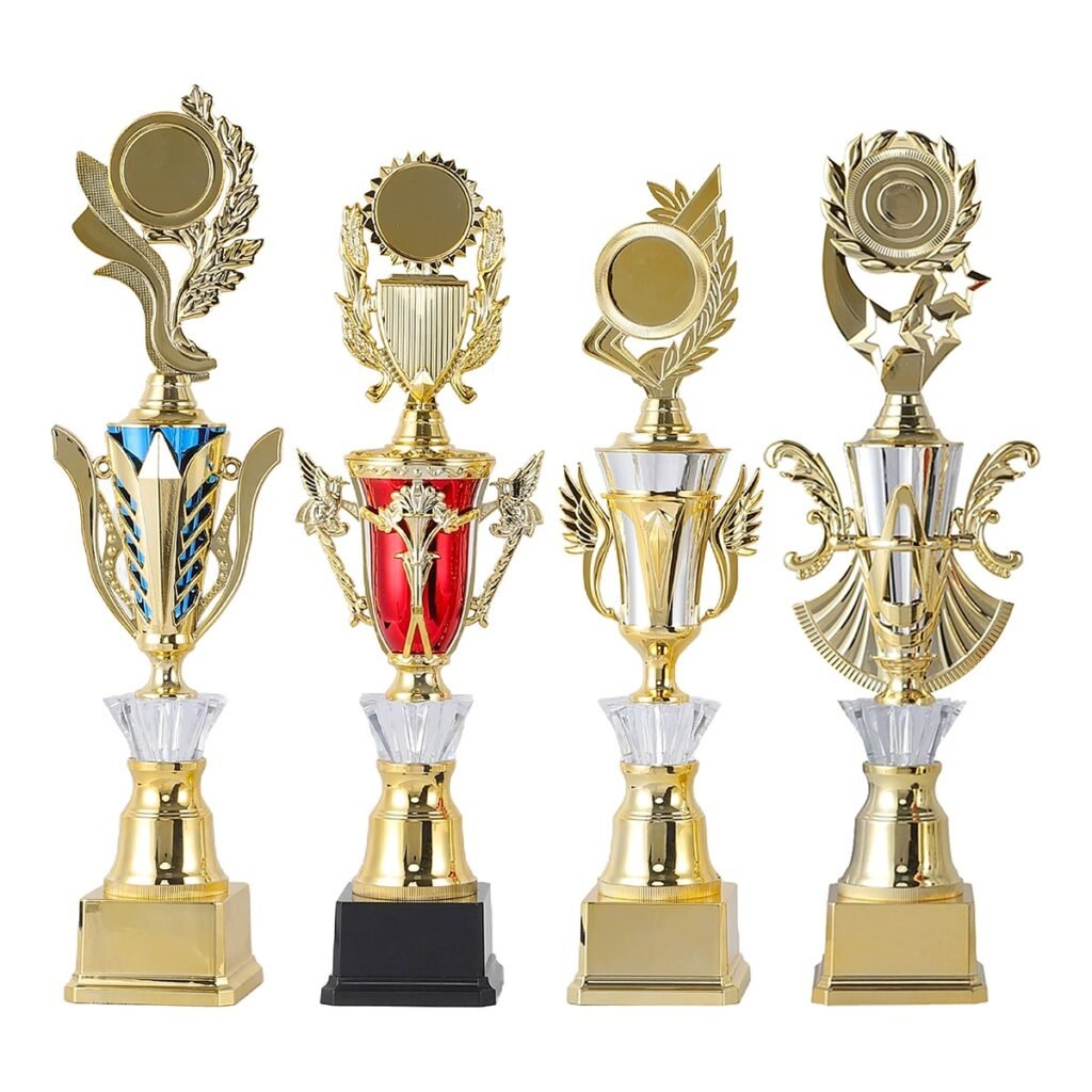 Custom Logo Plastic Trophy for School Office Event and Retail Use
